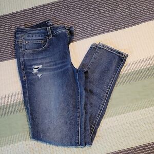 Maurices Dark and Light Blue High-Rise Jeans